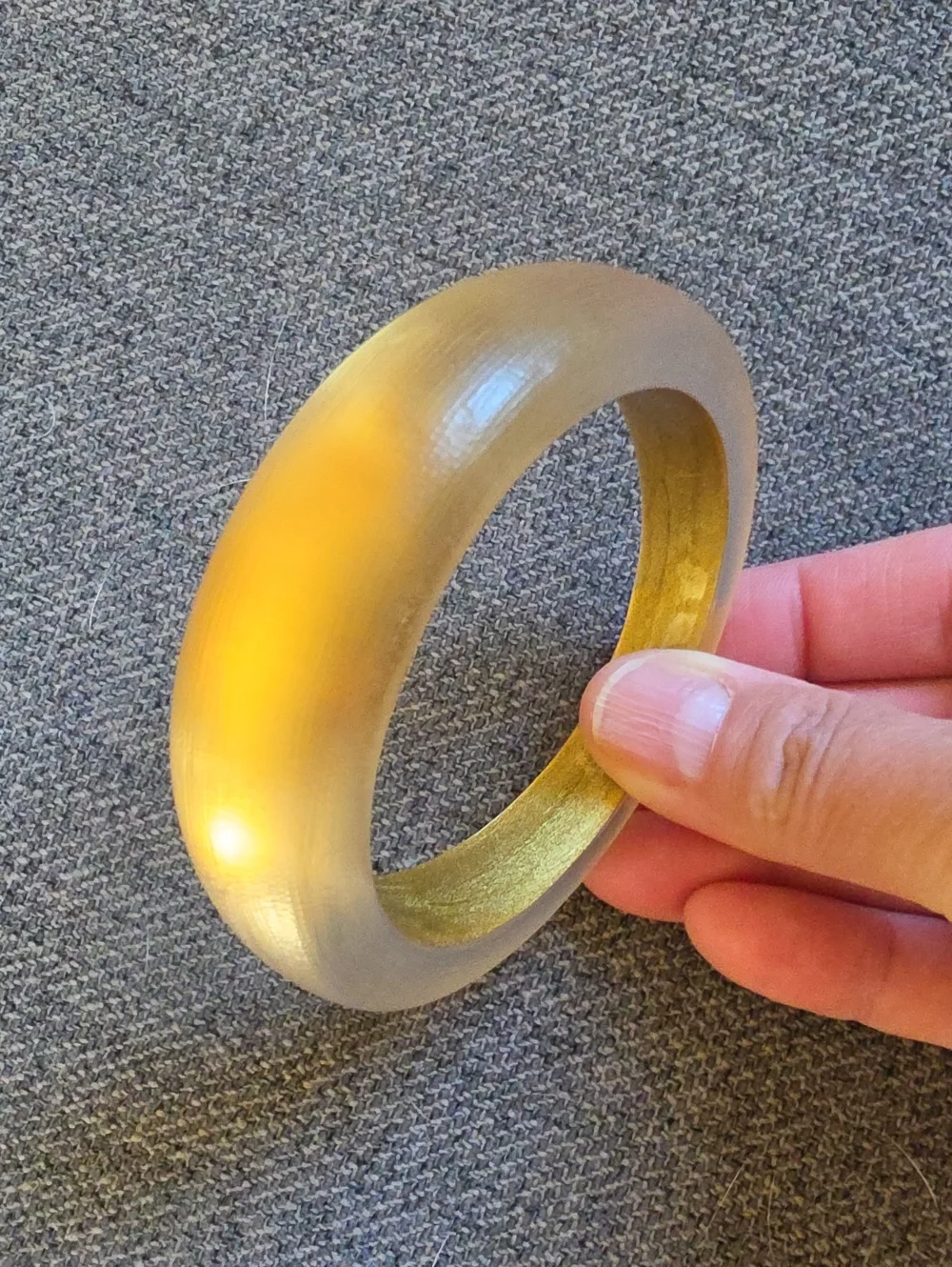 Alexis Bittar Lucite Gold Tapered Bangle Bracelet